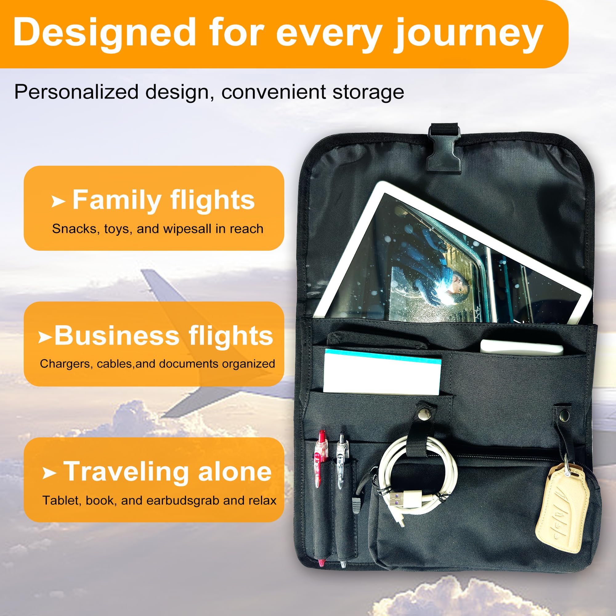 Amazon.co.jp: 飛行機シート収納ポケット、海外旅行の必需品、飛行機