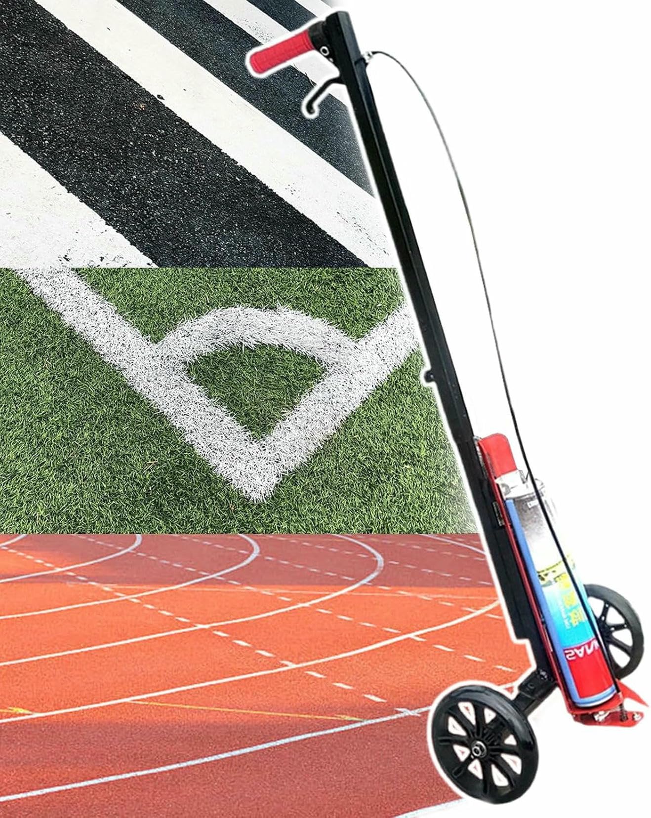 asdchZen Pavement Marking Applicator Wheel For Drawing Straight Lines, Curves, And Circles - Ideal For Basketball Courts, Parking Lots, And Sidewalks