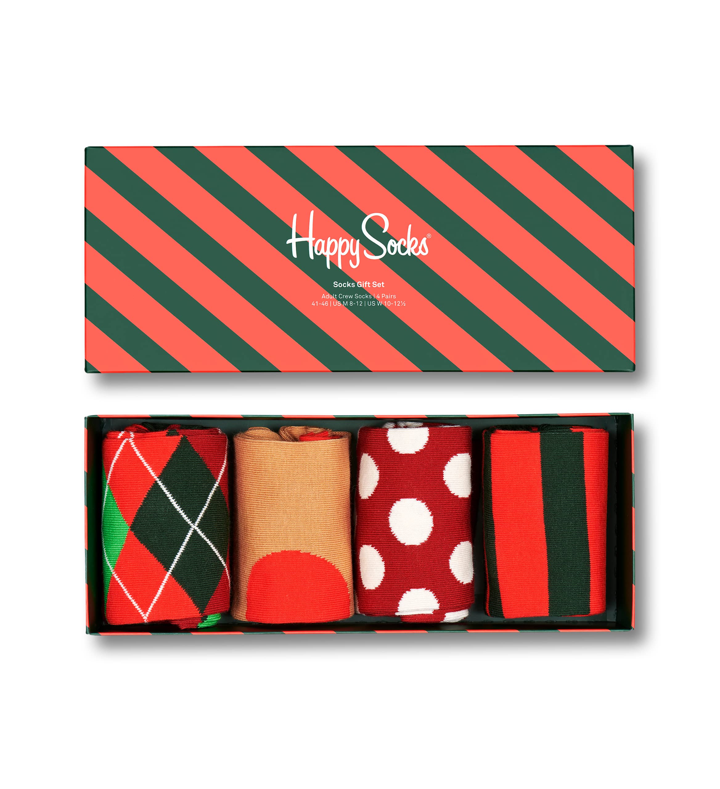 Happy Socks 4-Pack Crew Sock Gift Set (4-Pairs)