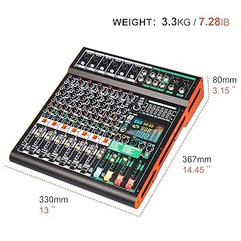 Amazon.com: Depusheng TG8 professional dj audio mixer 8