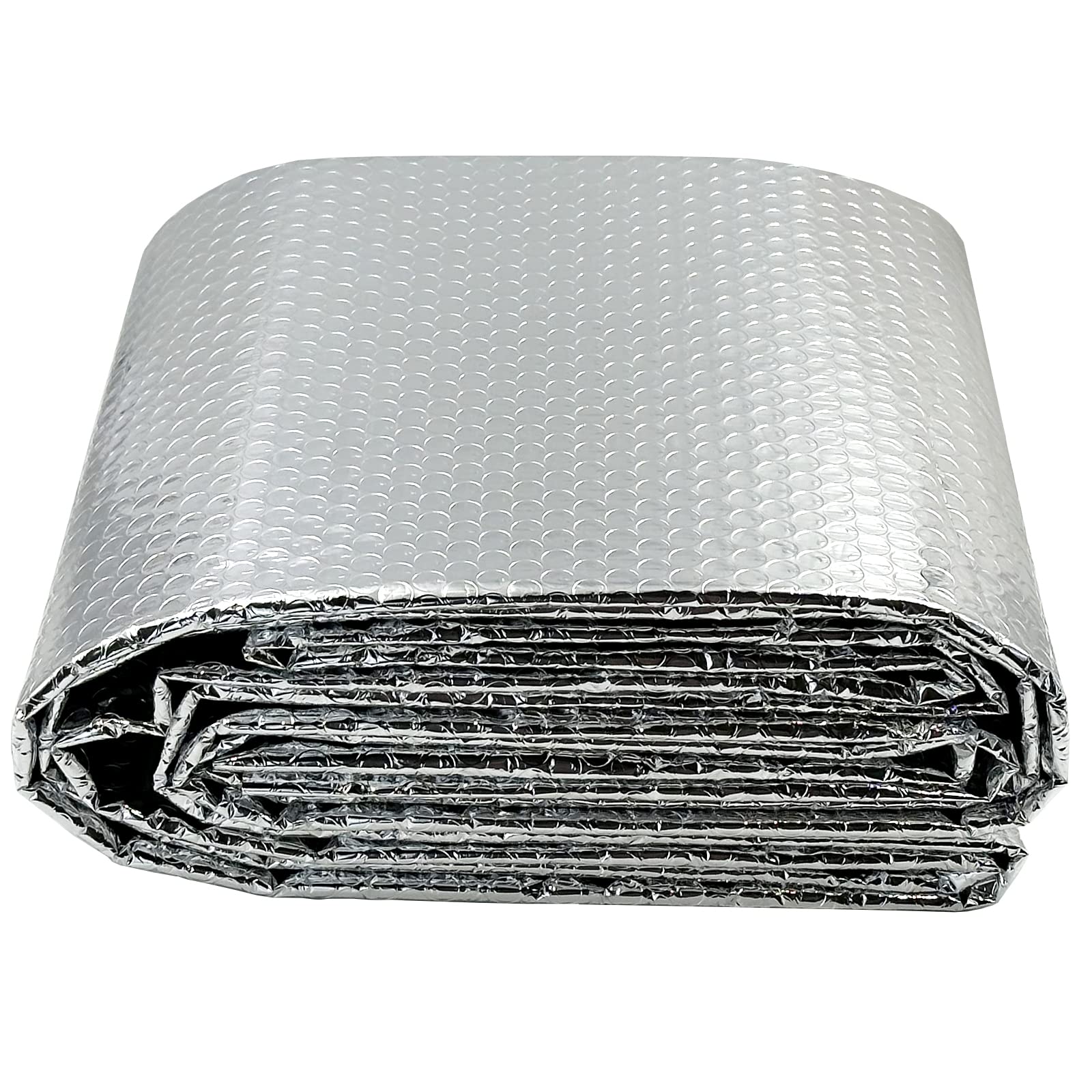 Apragaz Bubble Foil Insulation, 48 in X 16.4 Ft Reflective Insulation, Foam Core Radiant Barrier, Summer Window Insulation, Portable Ac Insulation, PVC Pipe Insulation, Garage Door Insulation Panels