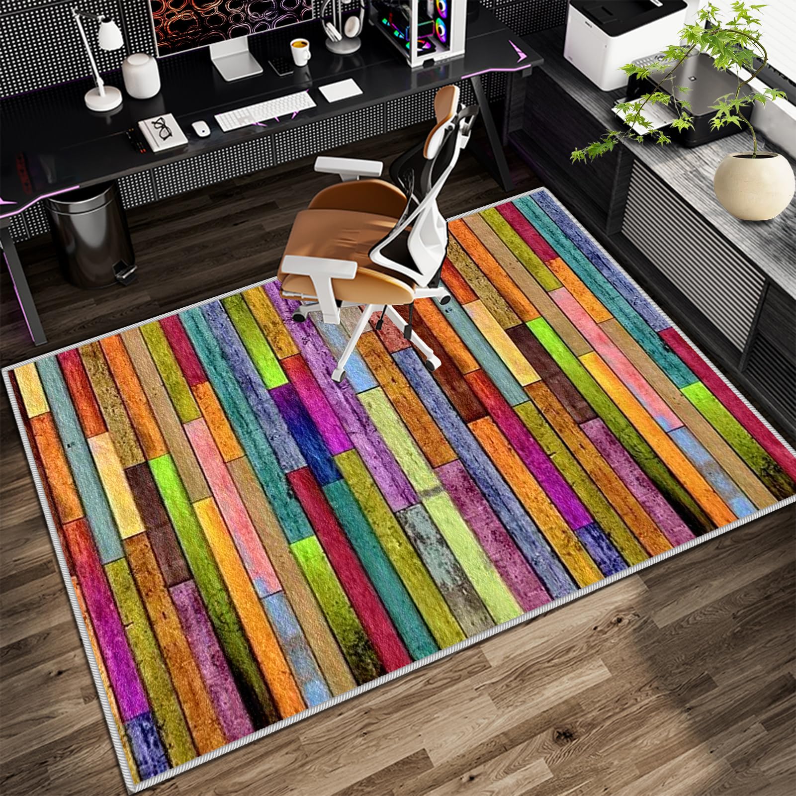 Rutschfest Bürostuhl Unterlage Kurzflor Bodenschutzmatte Bürostuhl 120 x 140 cm Schreibtischstuhlunterlage Stuhlmatte Für Mehrere Oberflächen Parkett Laminat Fliesen Kratzfest Gaming Stuhl Unterlage