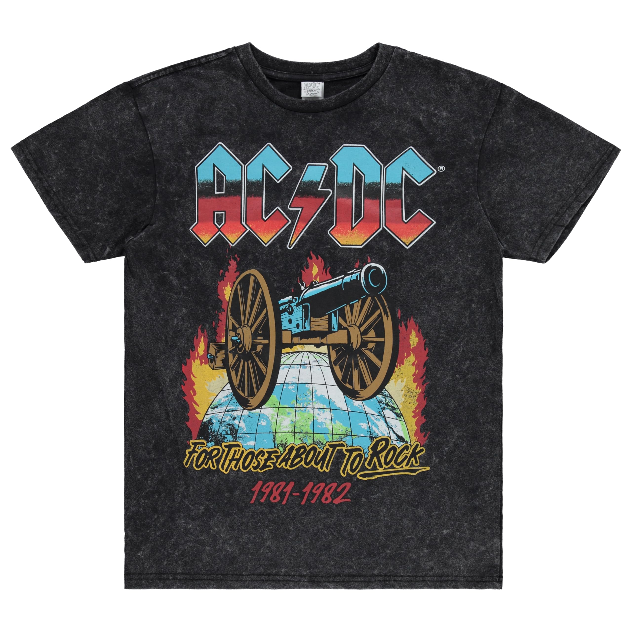 Impact Men's AC/DC Back in Black Short Sleeve T-Shirt, Black, Small