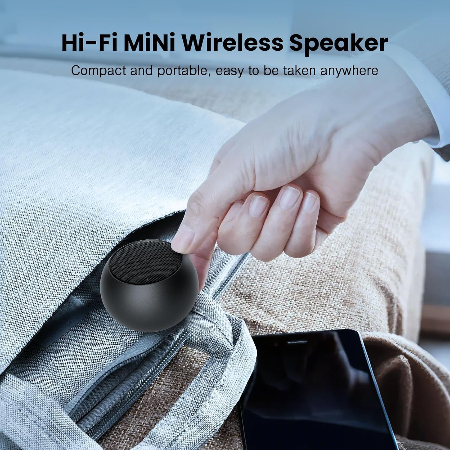jbl Mini Bluetooth Speaker Ultra 4D with Loud Stereo Sound and Long Playtime Mini Speaker Easy to Carry Metal Electroplating Round Body Pack of-1-Random Multicolor — Amazon image 2