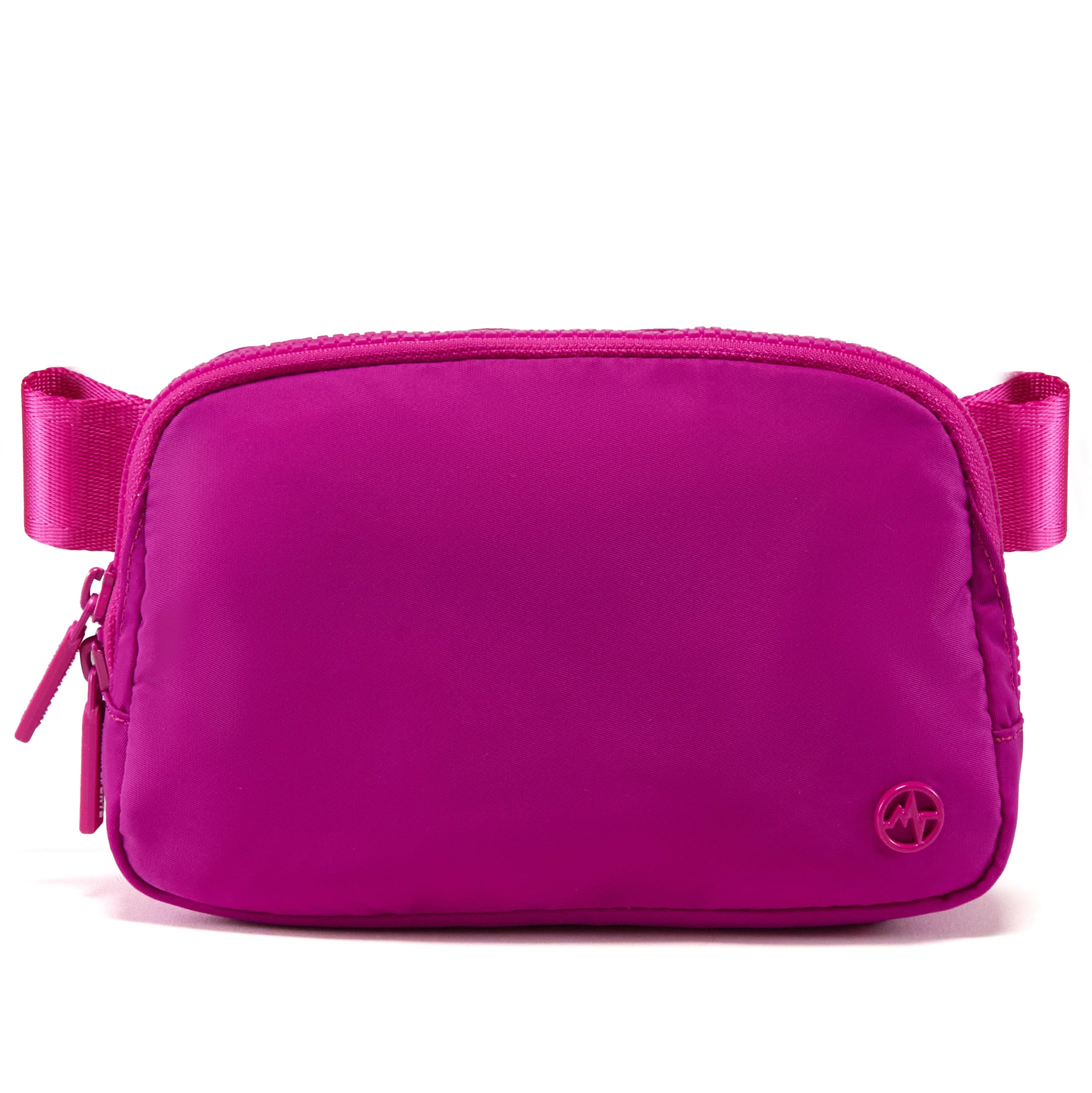Pander Two Way Zipper Fanny Pack Nylon Everywhere Belt Bag for Women, Water Repellent Waist Packs, Crossbody Bags with Adjustable Strap (Grape Purple)
