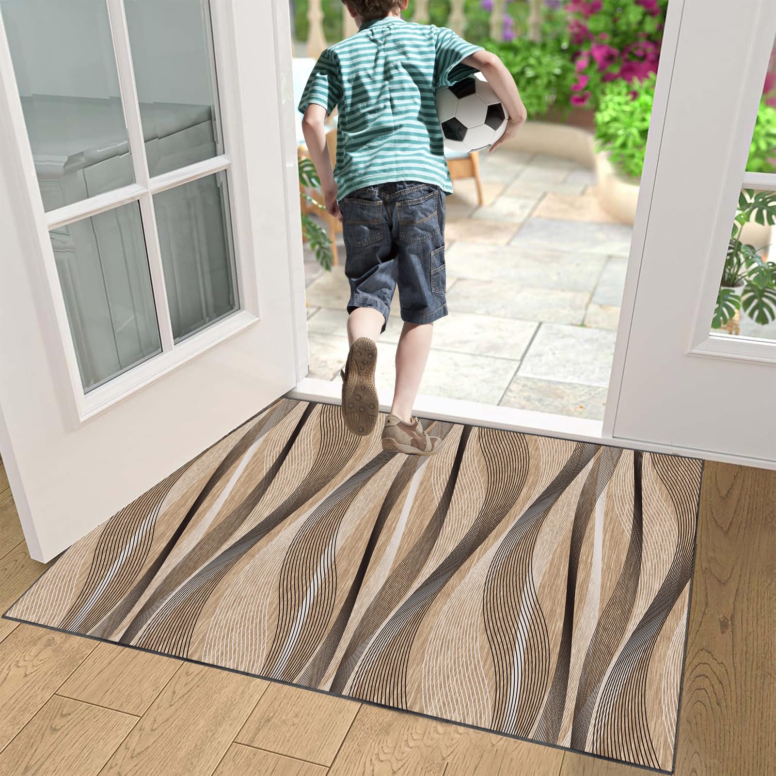 EWQSDFV Tapis De Passage, Tapis De Cuisine Devant Evier 40 X 320 Cm Tapis Couloir Lavable En Machine Tapis Sur Mesure Tapis De Cuisine Antidérapant Pour Entrée Couloir Cuisine Buanderie