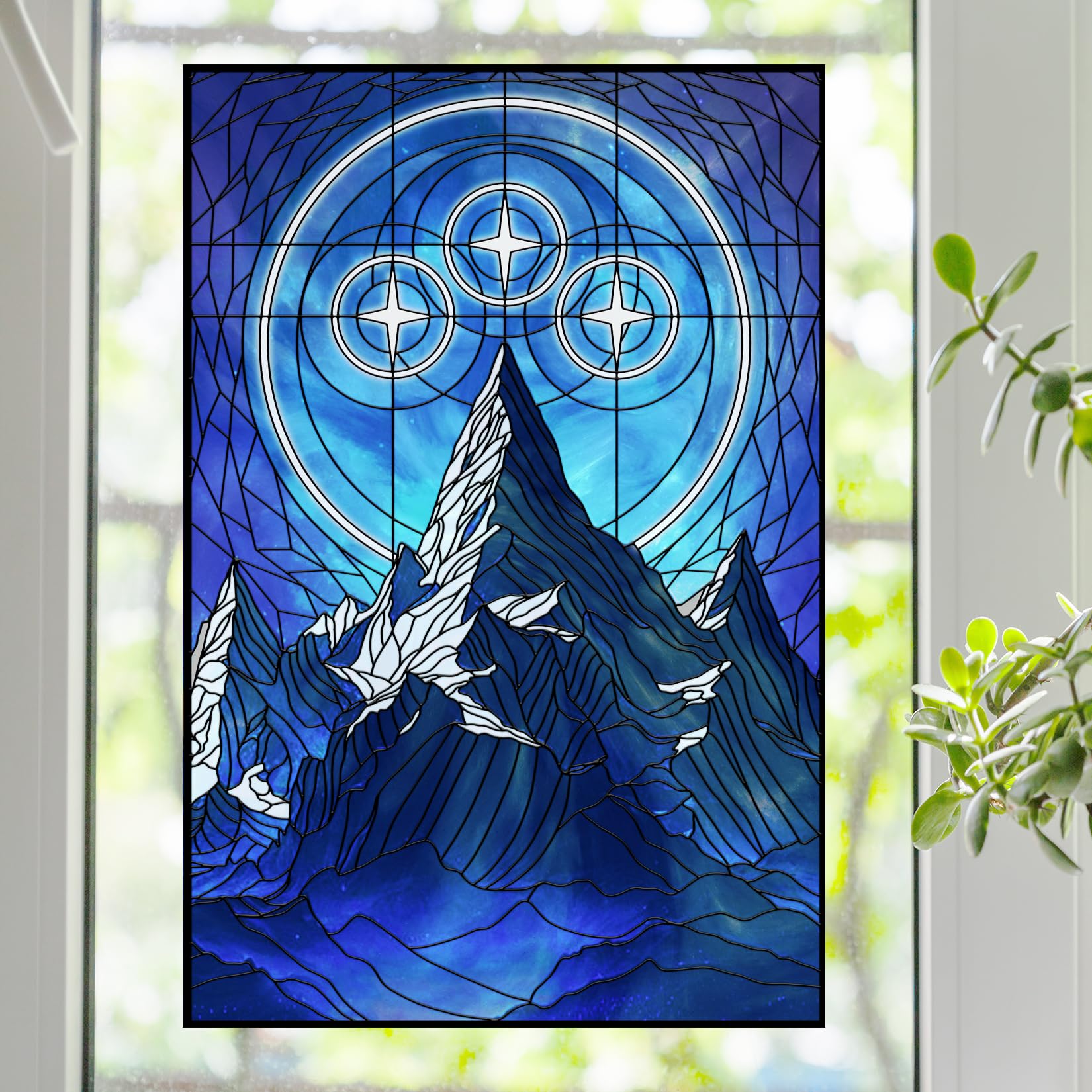 ACOTAR Velaris Mountains Stained Glass Window Film (24