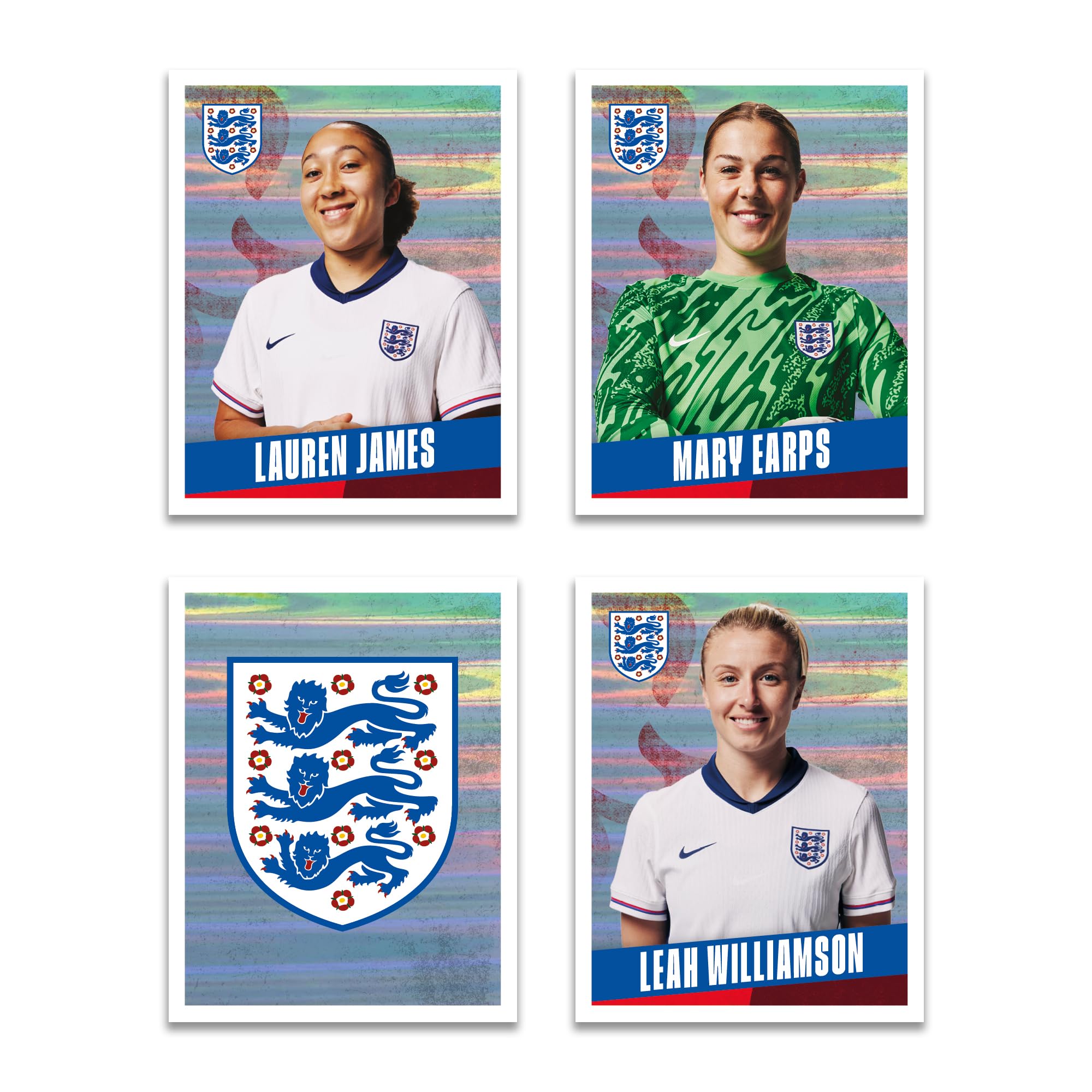 England Lionesses Offizielle Aufkleber-Kollektion 2025, 36 Packungen