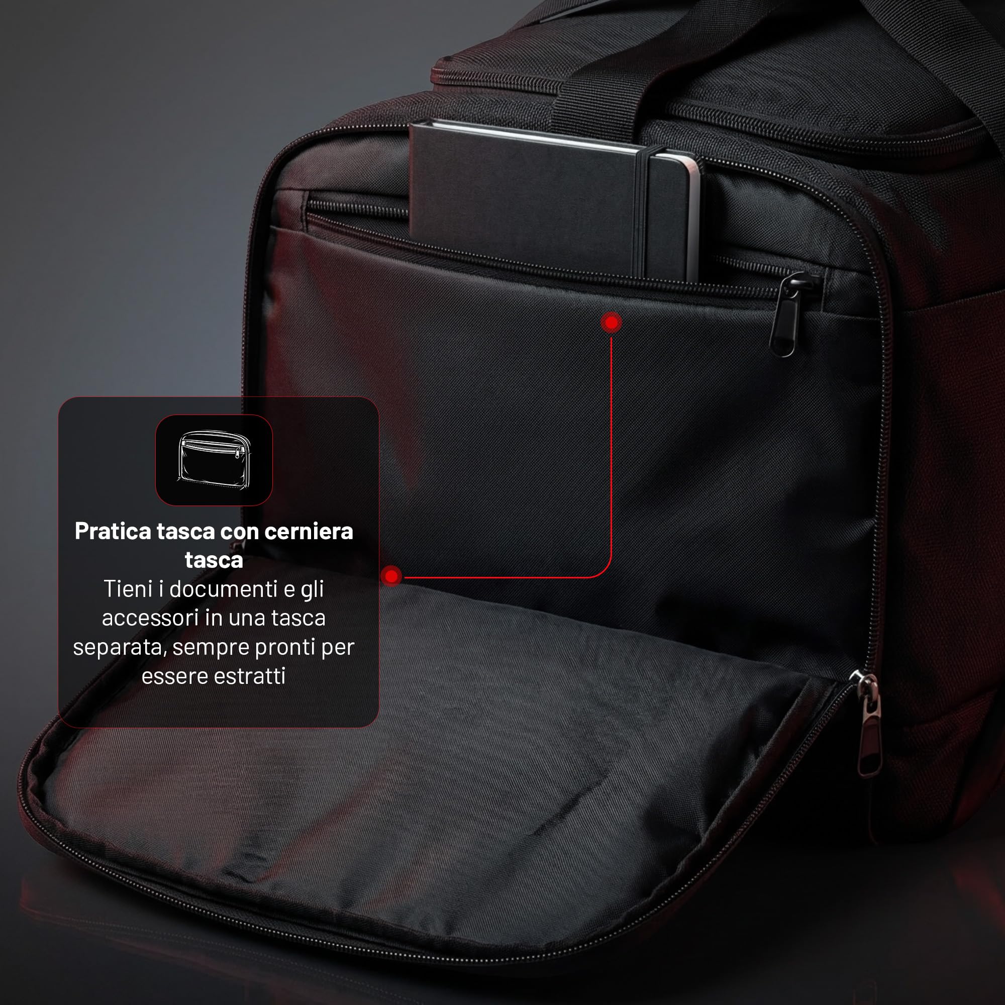 Diablo Borsa Sportiva Uomo Grande 68L Borsone Palestra con Scomparto Scarpe Zaino Multifunzionale Borsa Viaggio Fitness Impermeabile con Tasche Organizer Tracolla Regolabile