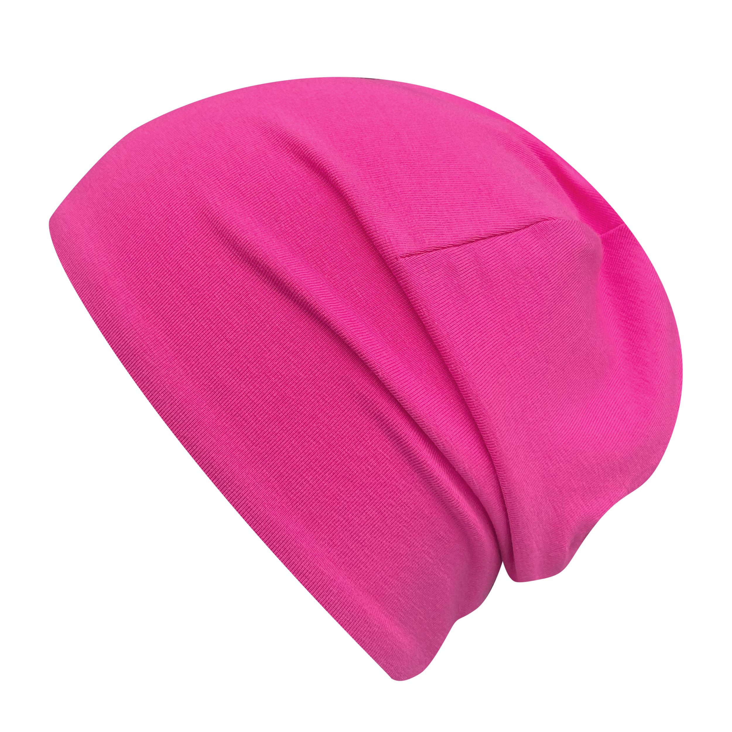 Wollhuhn Jungen/Mädchen Shorties Beanie/Beanie-Mütze/Kinder-Mütze Bequem Viele Motive Jersey Zweilagig Gefüttert Übergangszeiten (Öko-Stoffe/Bio) 2024202401 (Shorty Bicolor Pink/Rosa, S)