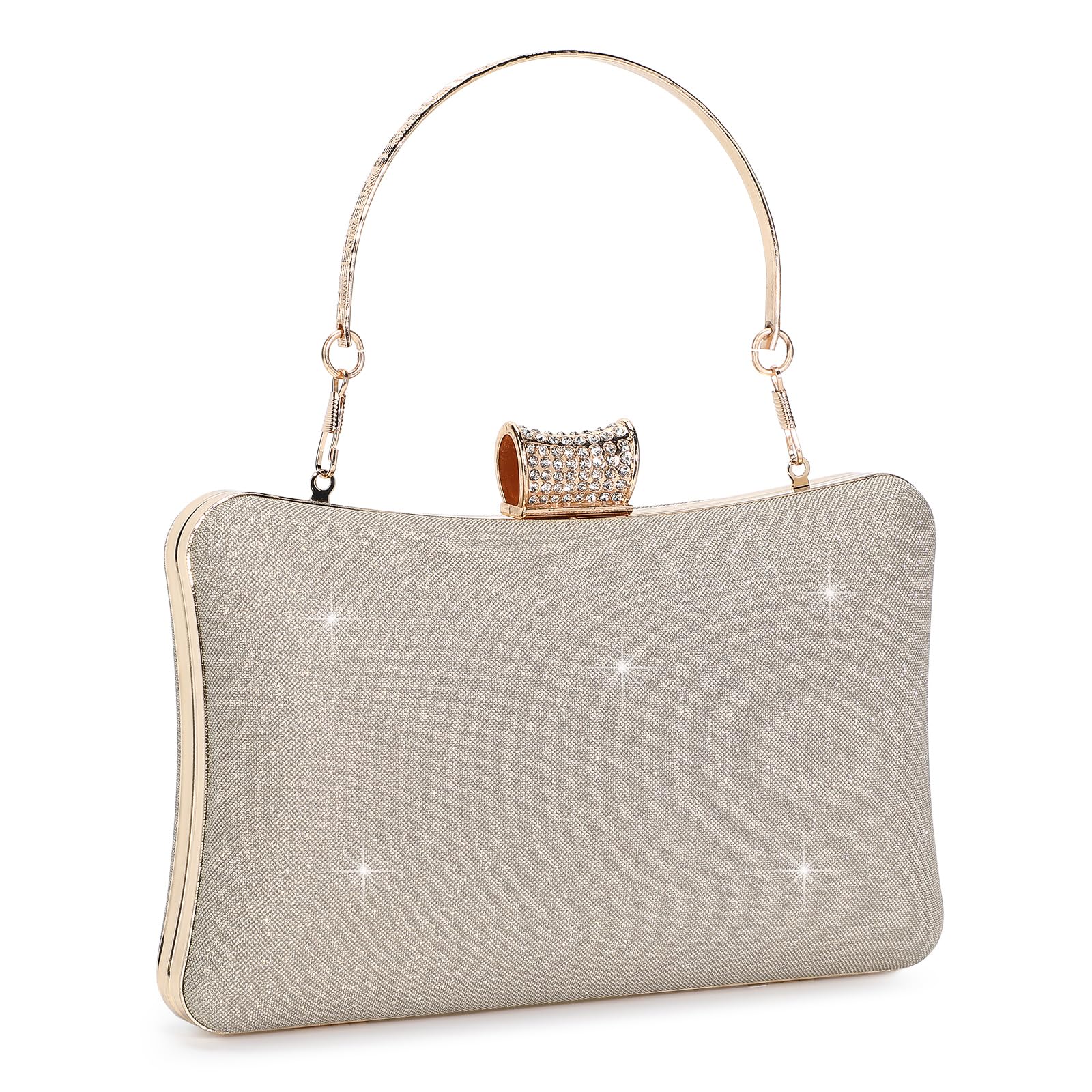 BAIGIO Bolso de Noche Fiesta para Mujer Embrague de la Tarde Bling Glitter Purse Monedero de la Boda Cartera de Mano Bolsos de Cadena Monedero para Boda Novia Ceremonia Banquete Cocktail de Cóctel