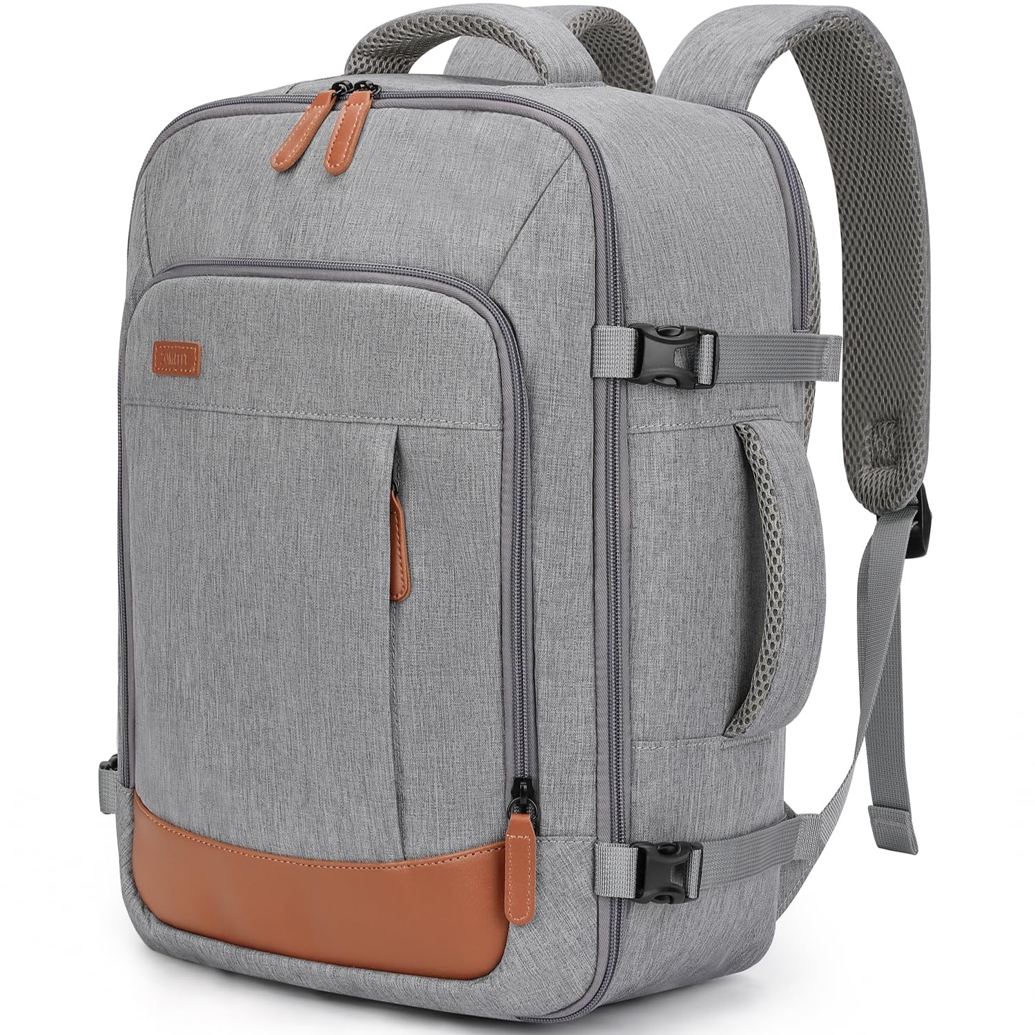 ZOMFELT für Neue Ryanair Handgepäck 40x30x20, 24L Reiserucksack für Damen Herren, Rucksack Handgepäck Flugzeug Wizzair Eurowings, Travel Backpack für 15,6 Zoll Laptops Rucksack 40x30x20, Grau