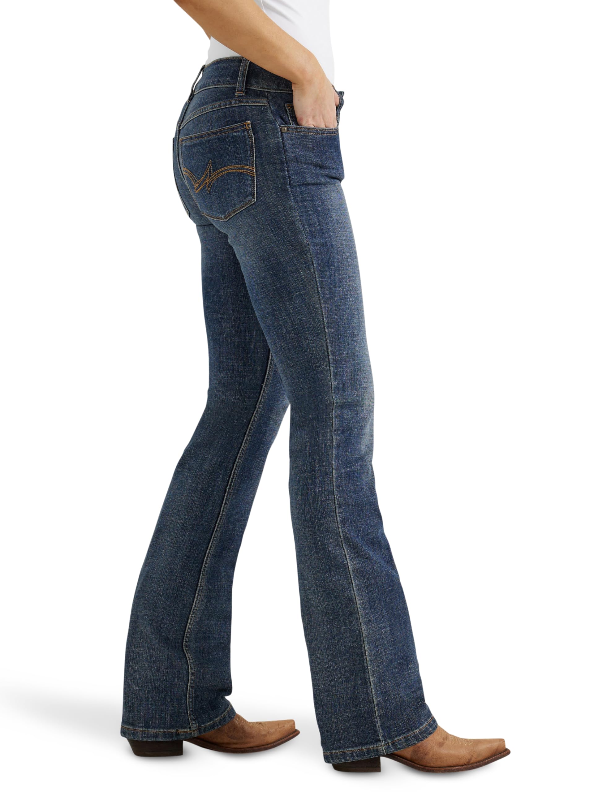 Wrangler Willow Mid Rise Performance Waist Boot Cut Ultimate Riding Jean - Jeans Mujer