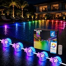 Permanent Pool Lighting System, 115FT 24 LED RGB+IC Pool Lights, 24V Low Voltage, IP68 Waterproof, App & Remote Control, Full-Coverage Lighting for Inground & Above Ground Pools
