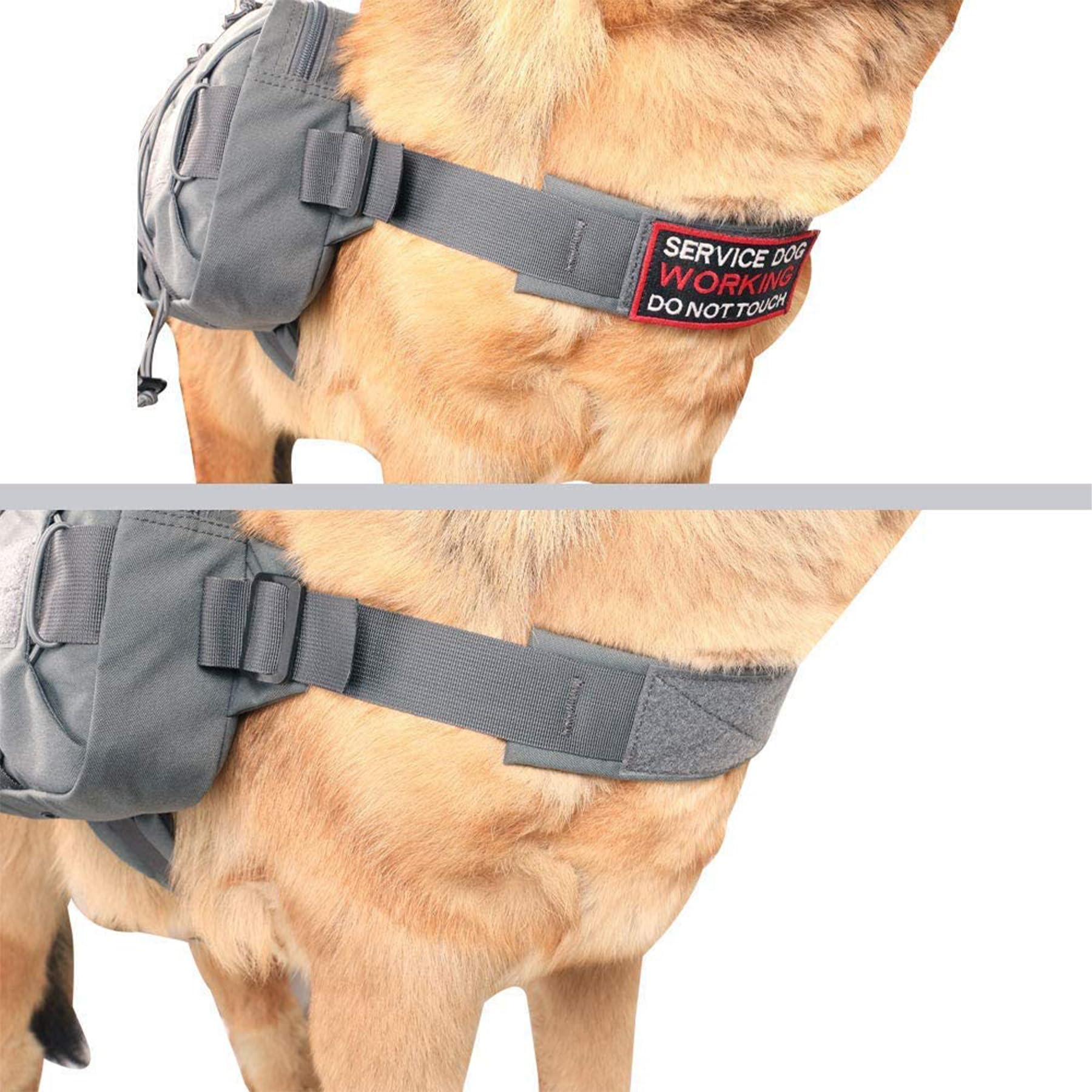 EXCELLENT ELITE SPANKER Nylon Hunderucksack mit 2 Seitentaschen zum Wandern | Verstellbares taktisches Hundegeschirr für mittelgroße und große Hunde, Reisen, Camping, Spazierengehen, Training, Laufen