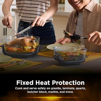 Ninja Crispi 4-in-1 Portable Glass Air Fryer, Cyberspace