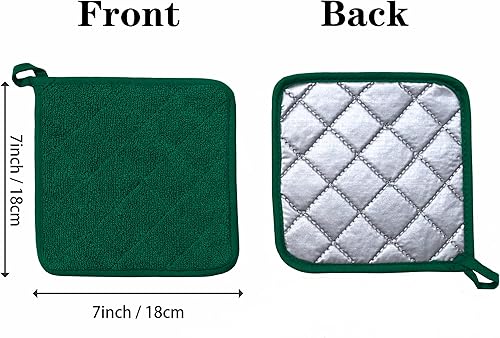 Miniatura 2 de Soportes para ollas de horno 100% algodón, 7 x 7 pulgadas, paquete de 3, perfectos para cocinar, hornear, servir, barbacoa o cena (jaspe, 3)