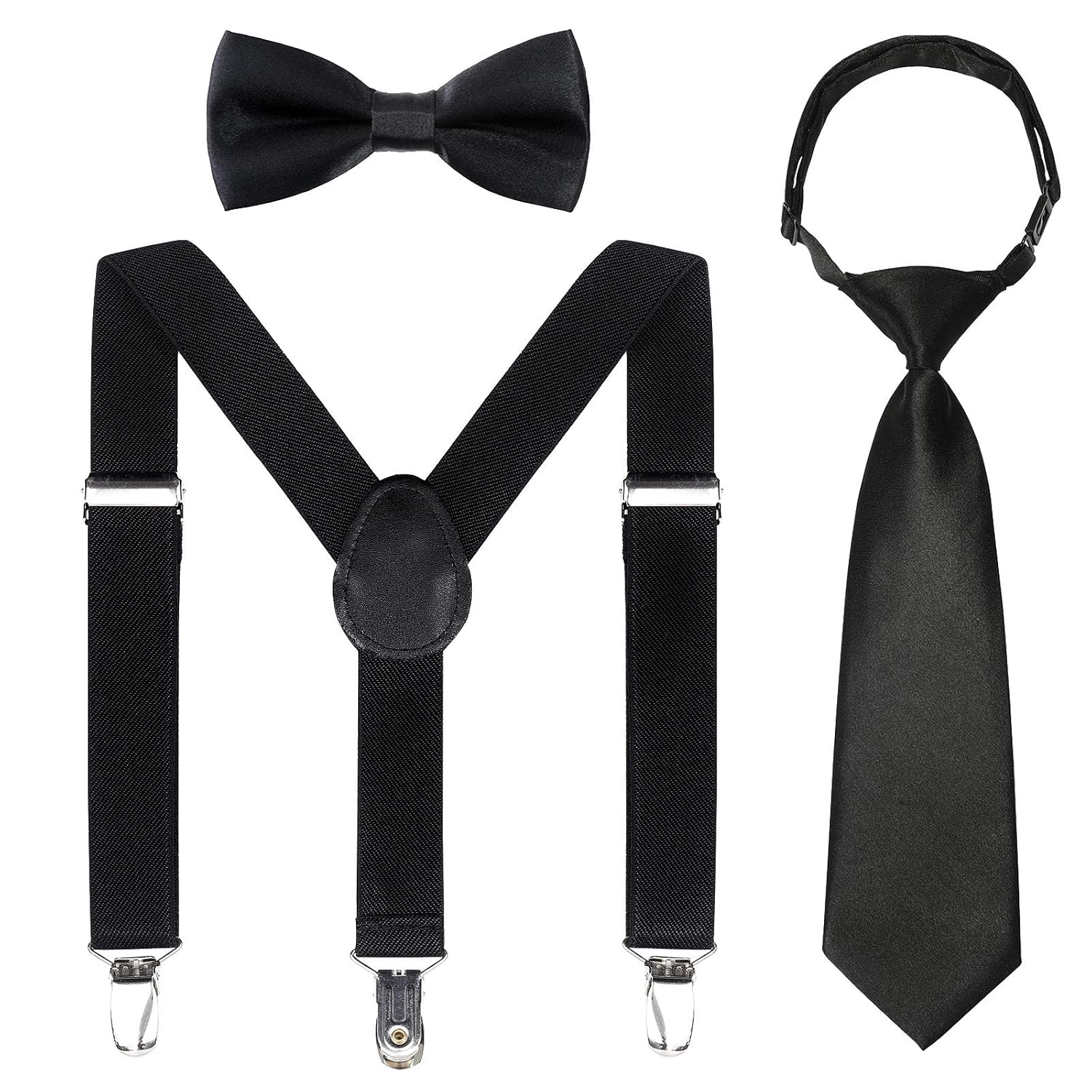 Kids Suspender Bowtie Necktie Sets - Adjustable Elastic Classic Accessory Sets for 6 Months to 13 Year Old Boys & Girls - Review, Price and Buying Guide