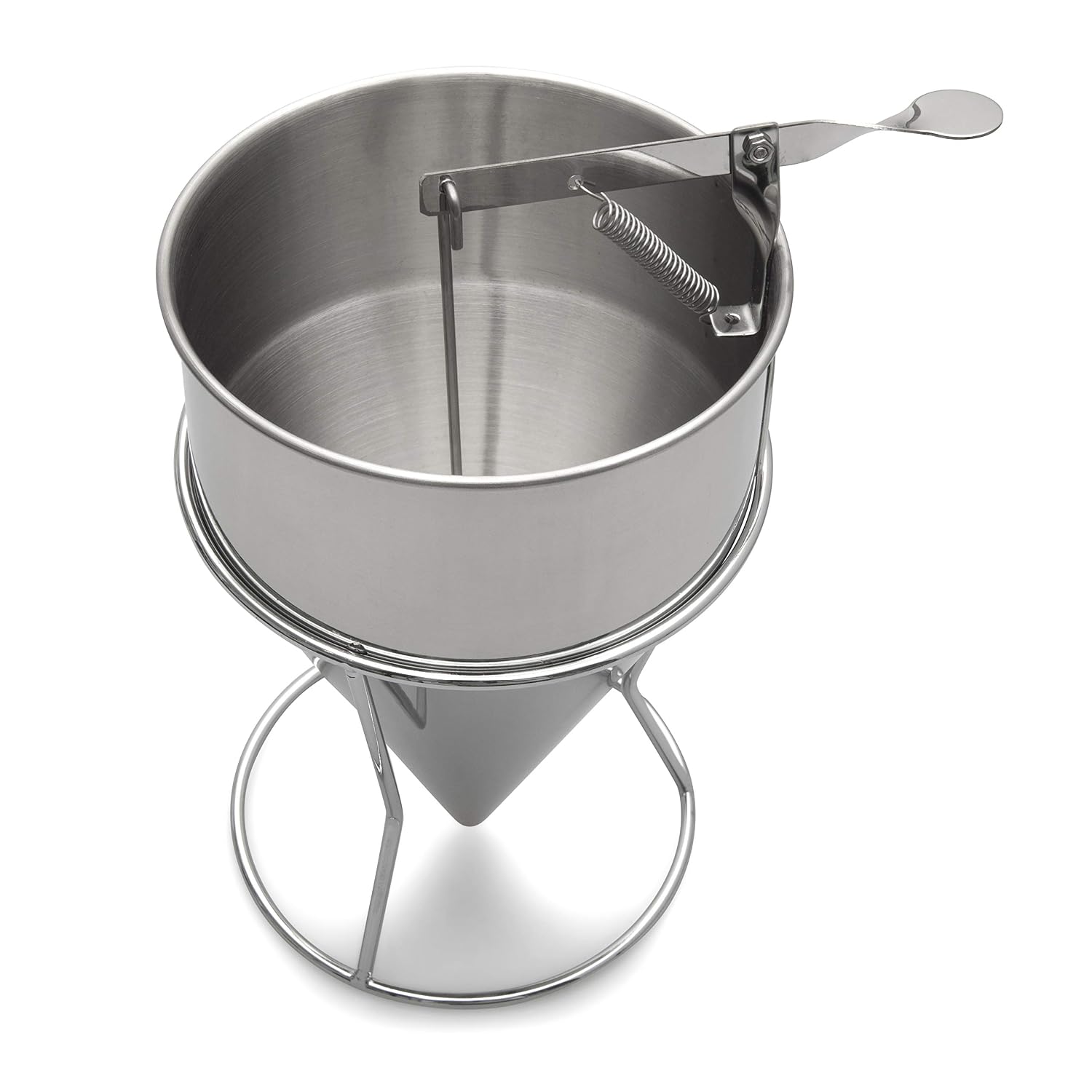 YAKCAM Pancake and Funnel Cake Batter Dispenser 40oz, Stainless Steel