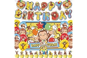 31 Pcs Cute Cartoon Monkey Birthday Party Decoration Cupcake Topper