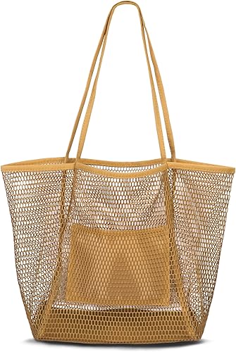 VKIOIP Bolsa de playa de malla para mujer, bolsa de hombro para vacaciones, picnic