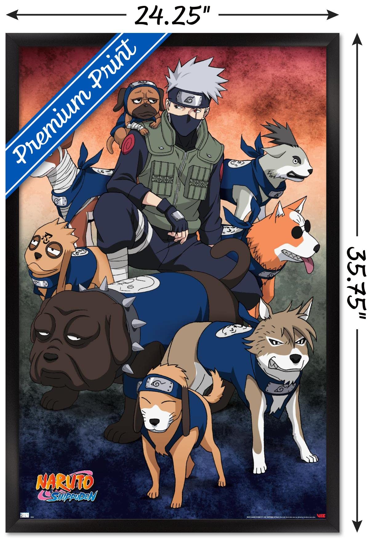 Amazon.com: Naruto Shippuden - Kakashi Ninja Hounds Wall Poster