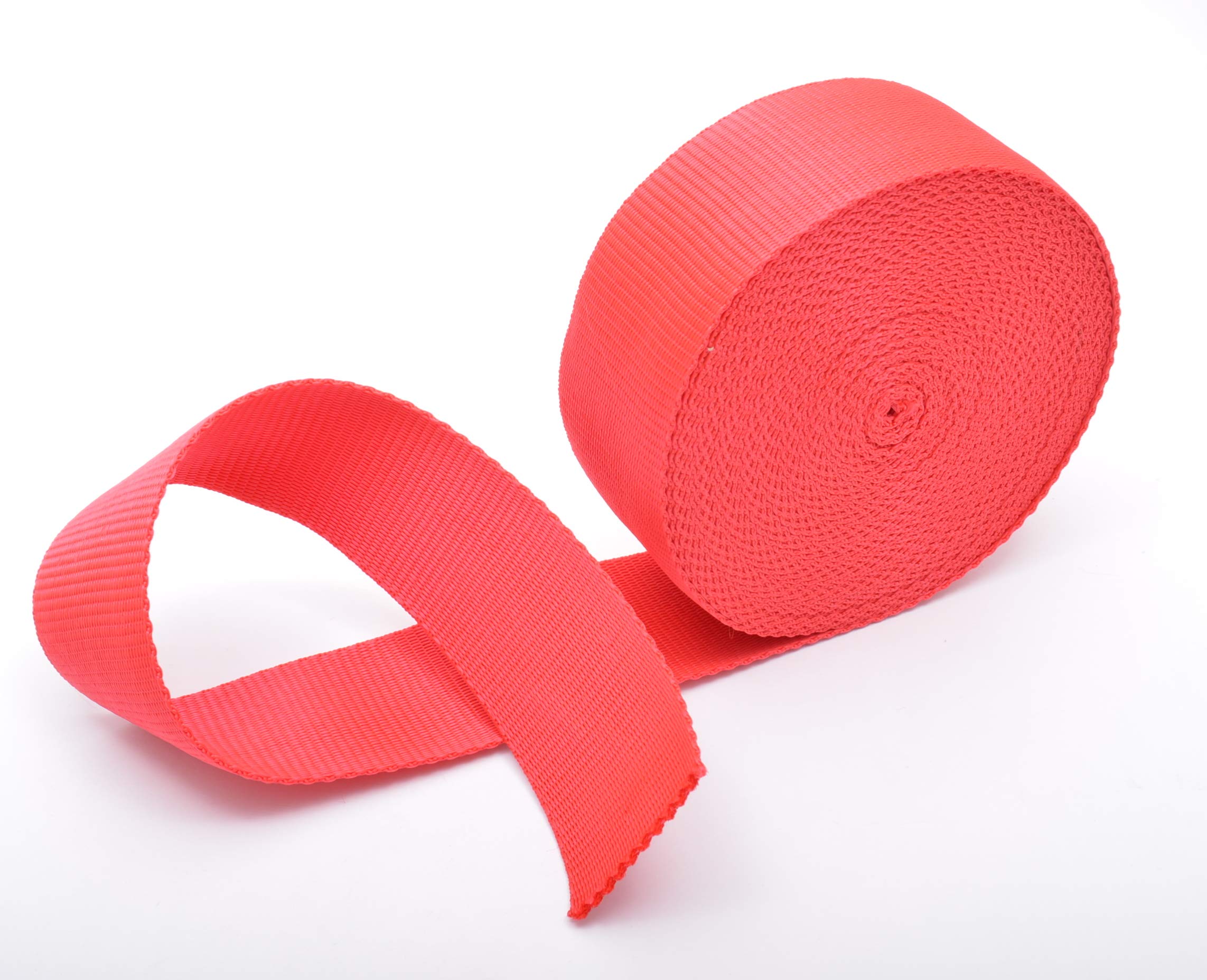 Trimz Polypropylene Webbing, Red – 50mm Wide x 20Mtr Reel – Heavy Duty Strapping for Bags and Crafts