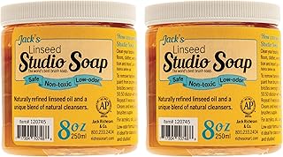 Jack Richeson - Jack’s Studio Soap, Non-Toxic, Low Odor Brush Cleaner 8 oz, 2- Pack