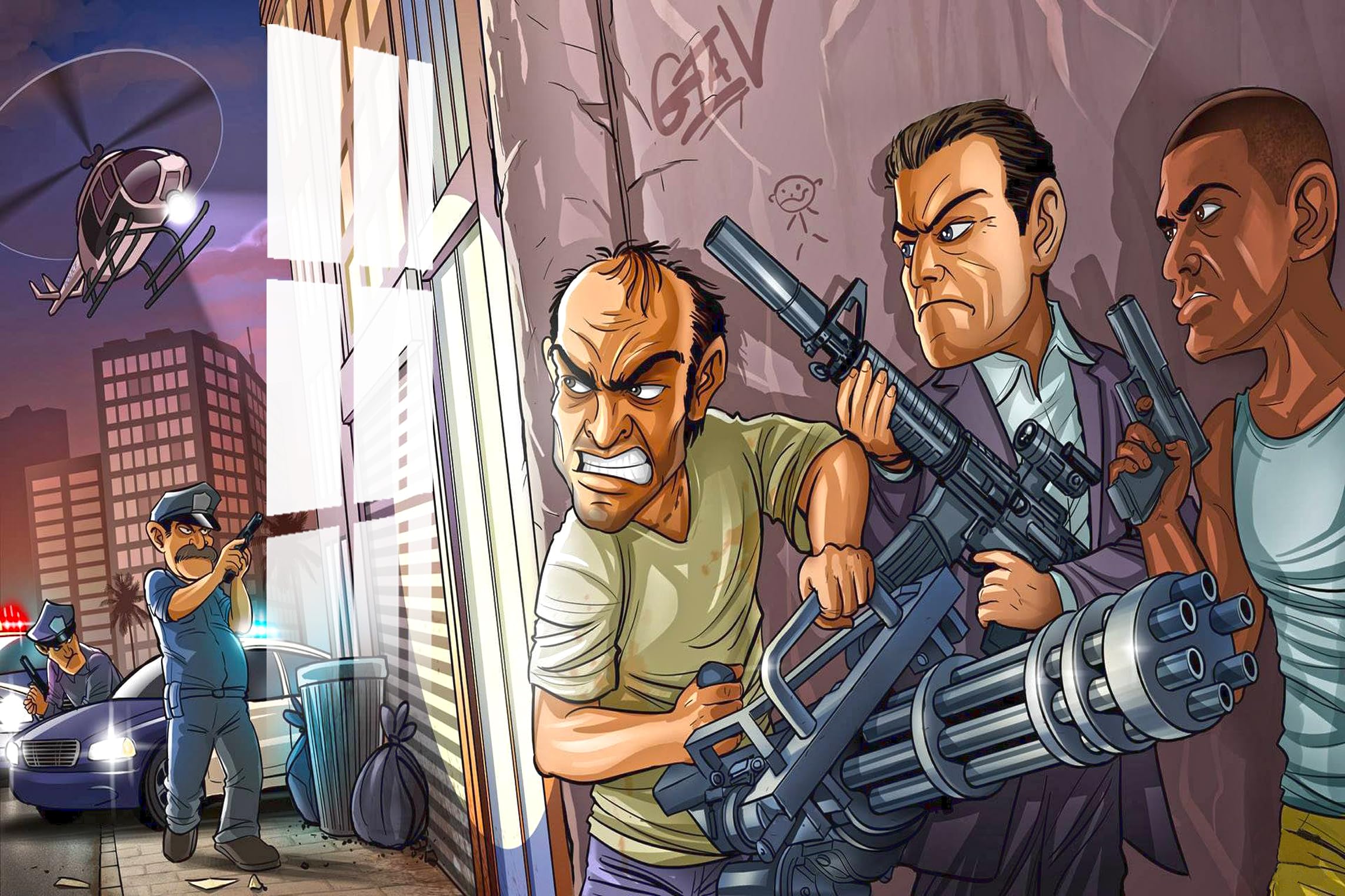 PREMIUM GTA V ACRYLIC FRAME WITH HIGH GLOSSY EFFECT 12x18 inch, Wall Mounted Gift for Women Men Birthday Special Moment Home and Gaming room Decor Frameless Photo Print