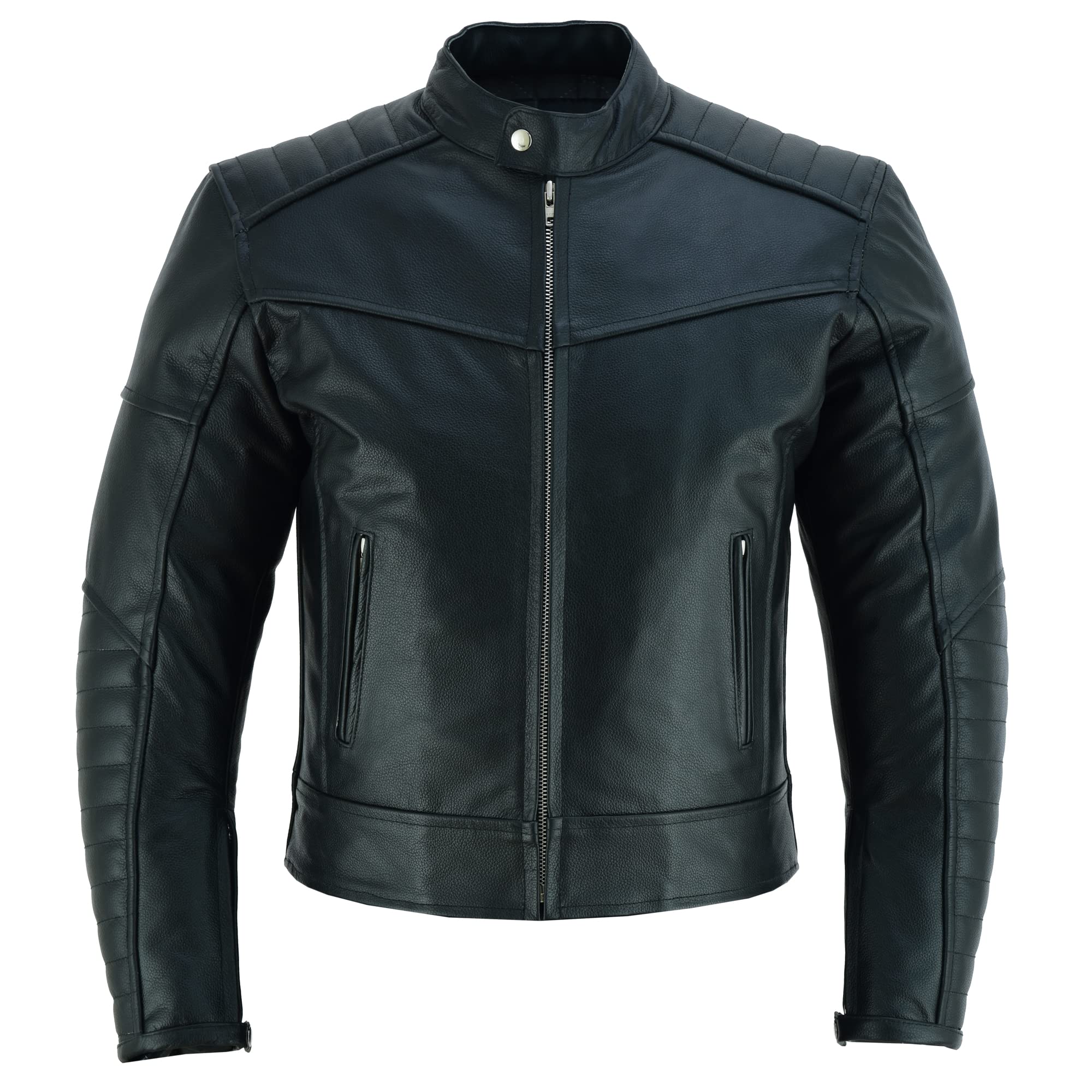 PROANTI Skórzana kurtka motocyklowa, elegancka kurtka motocyklowa, Chopper