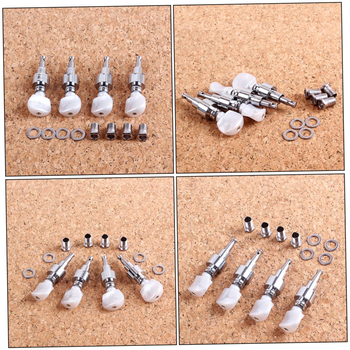 iplusmile Chiavi per Corde Banjo Set da 4 Pezzi con Pioli di Accordatura in Metallo, Accessori Strumenti Musicali Folk, Sostituzione Meccaniche Banjo per Accordatori Facili da Montare