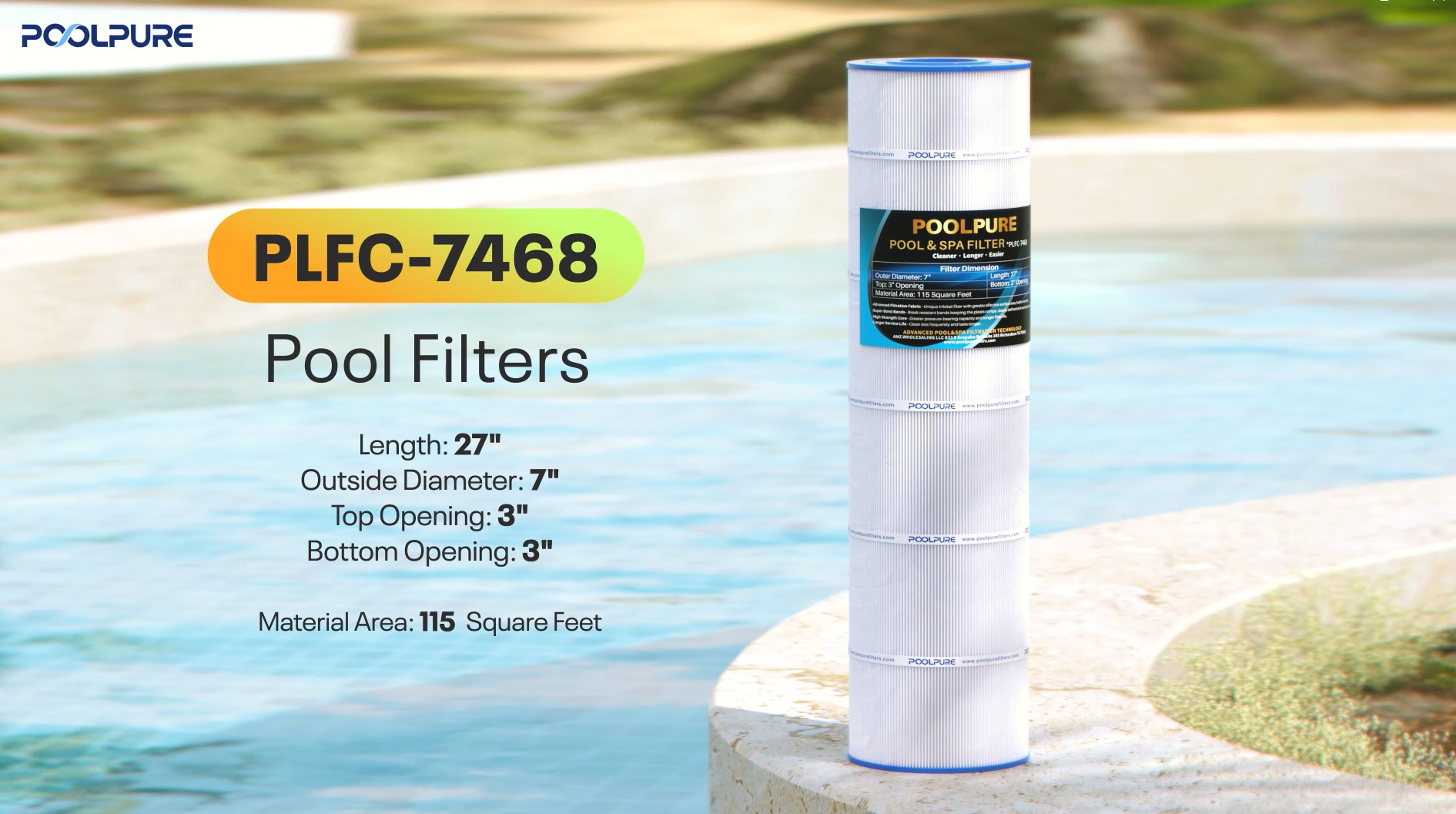 Amazon.com: POOLPURE C-7468 Pool Filter Replaces Jandy CL 460