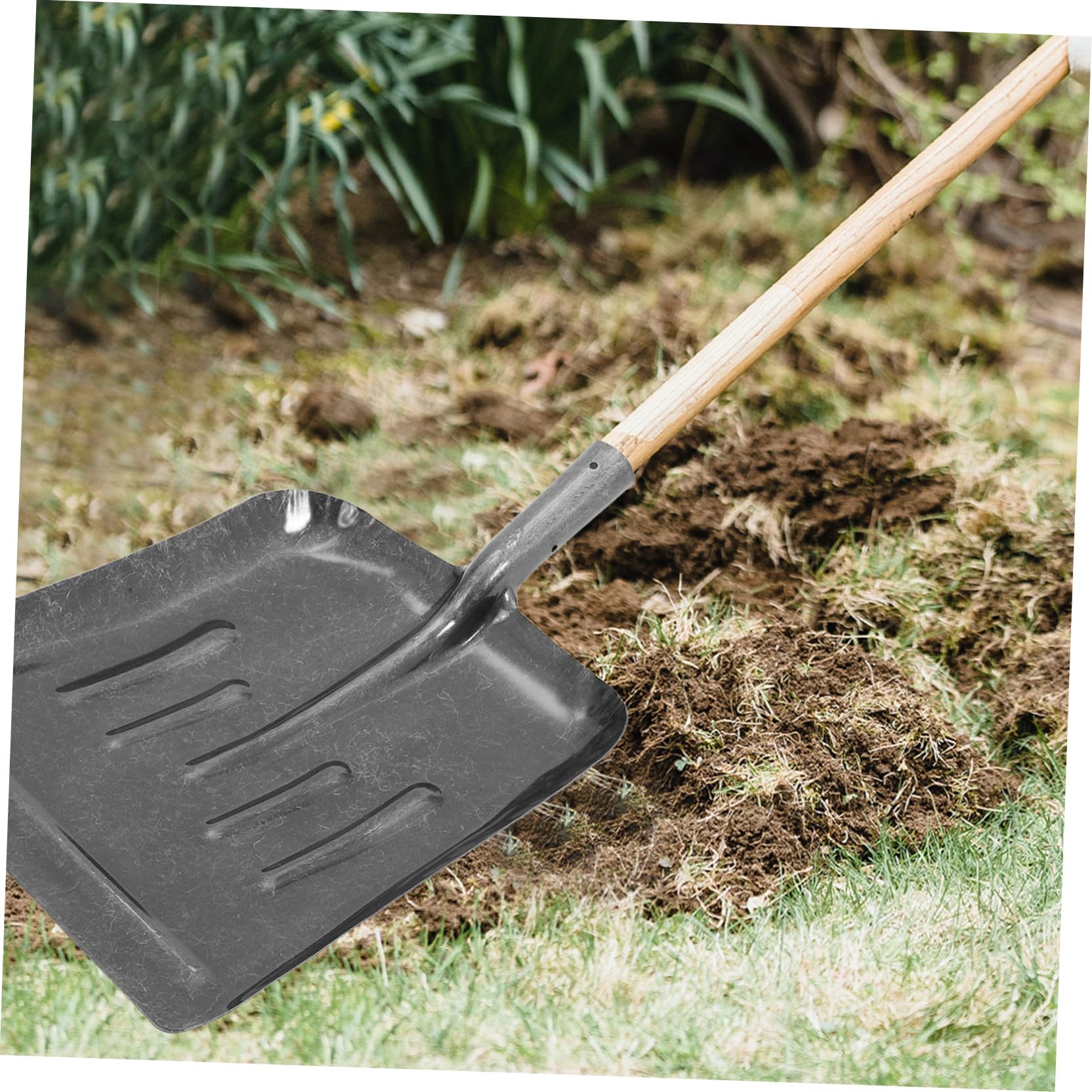 SUPVOX Manganstahl Gartenschaufel Kopf Handkelle Vielseitig für Schneeentfernung Graben Ergonomischer Griff Komfortabel für Landwirtschaft und Gartenarbeiten