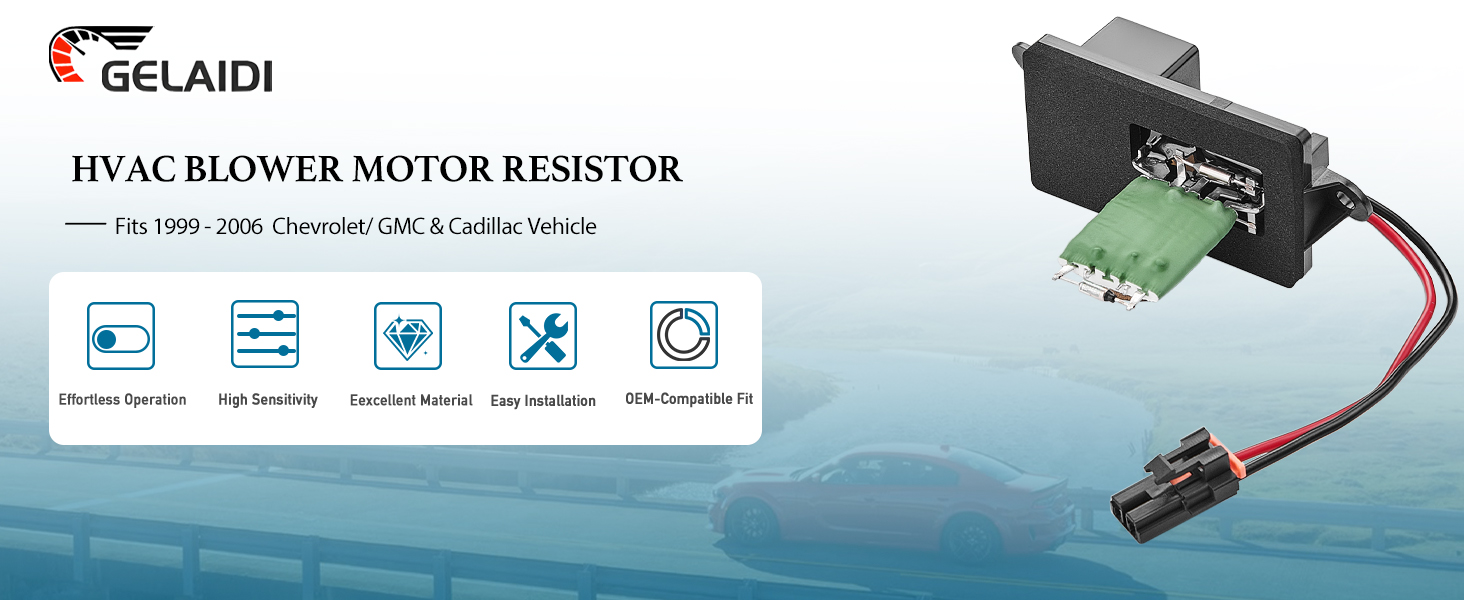 Image of HVAC Blower Motor Resistor for 1999-2006 Chevy Avalanche Silverado Tahoe Suburban & GMC Sierra Yukon | OE Replacement Part #22807122, 973-409, 89019089, 15-81087 | Manual AC Control Module