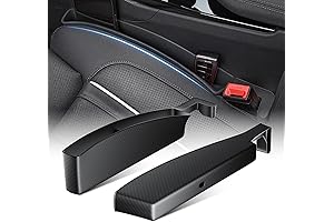 Electop Car Seat Gap Filler 2-Pack - Front Seat with Built-in Charging Cable