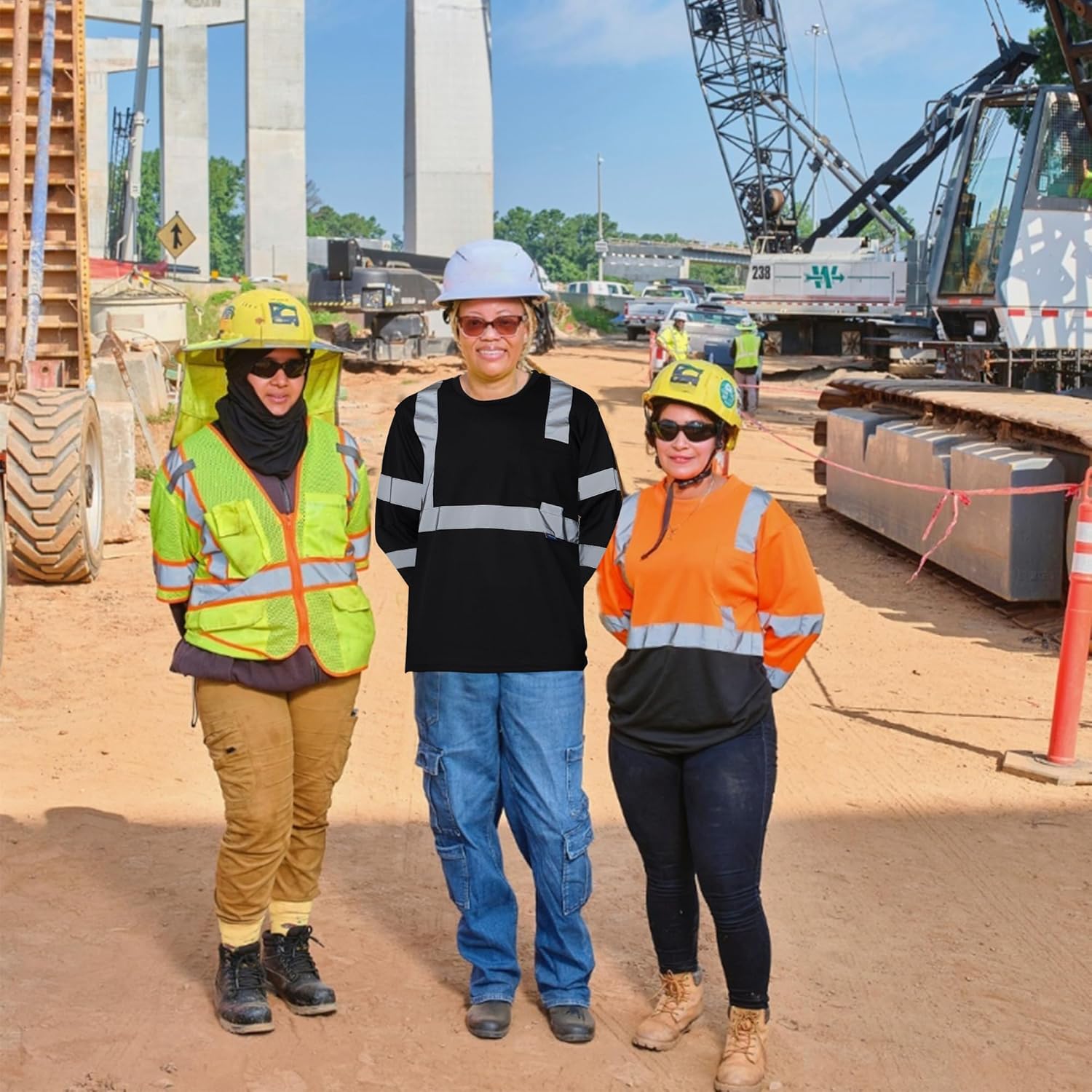 A-SAFETY Safety Shirt,High Visibility Work T Shirt Long Short Sleeve Class 3 (XS-6XL) - Image 5