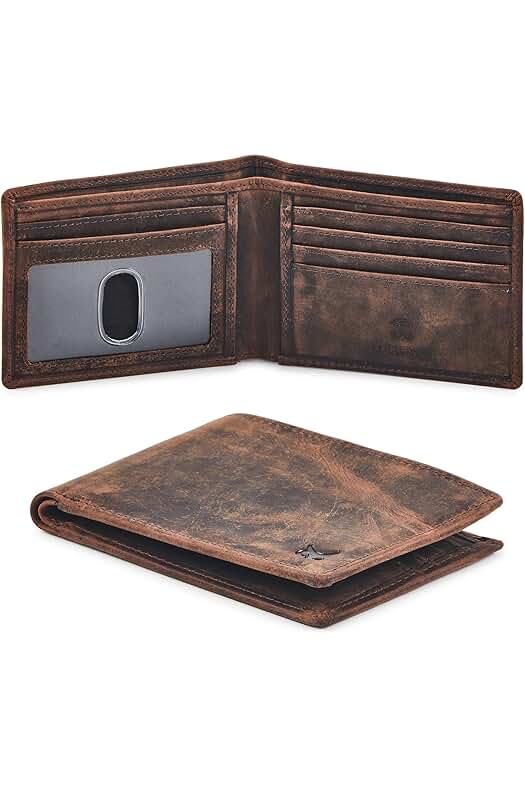 Wise Owl Accessories Real Leather Mens Bifold Wallet...