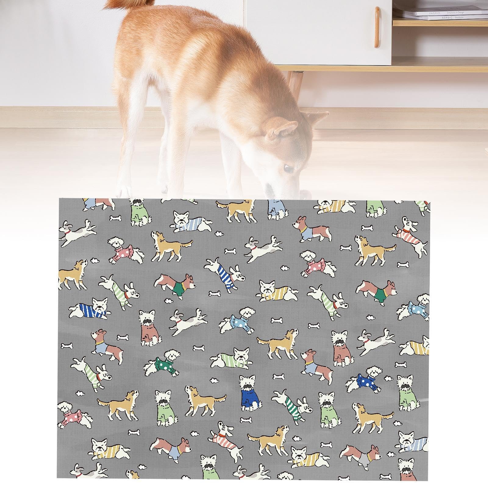 Zmywalne, wodoodporne legowisko dla psa do użytku wewnątrz i na zewnątrz, kompatybilne z klatką, kennelem, samochodem, podróżą kempingiem(Kitten 45x60cm)