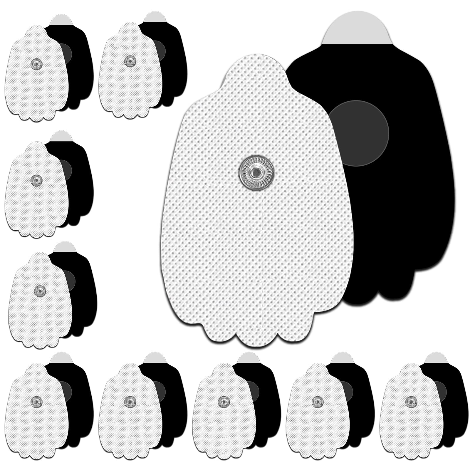 TENS Unit Replacement Pads 20 Pcs, Upgraded Stronger Self-Adhesive Snap Electrode Pads Compatible with MEDVICE, NURSAL, AVCOO, Belifu TENS Unit, VOVOU Latex-Free TENS Muscle Stimulation Patches Pads