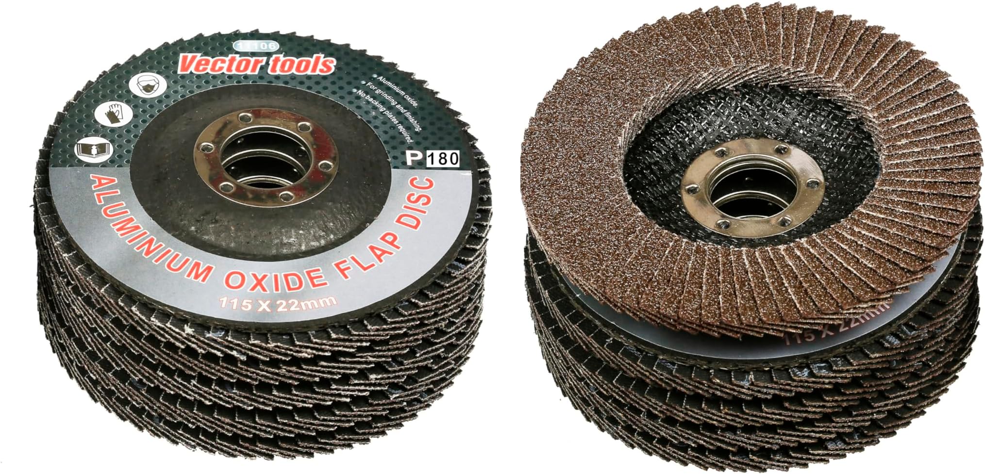 10 Pack 4-1/2 X 7/8 Flap DISC 180 GRIT Wheel Sanding DISC Aluminum Oxide (180 Grit)