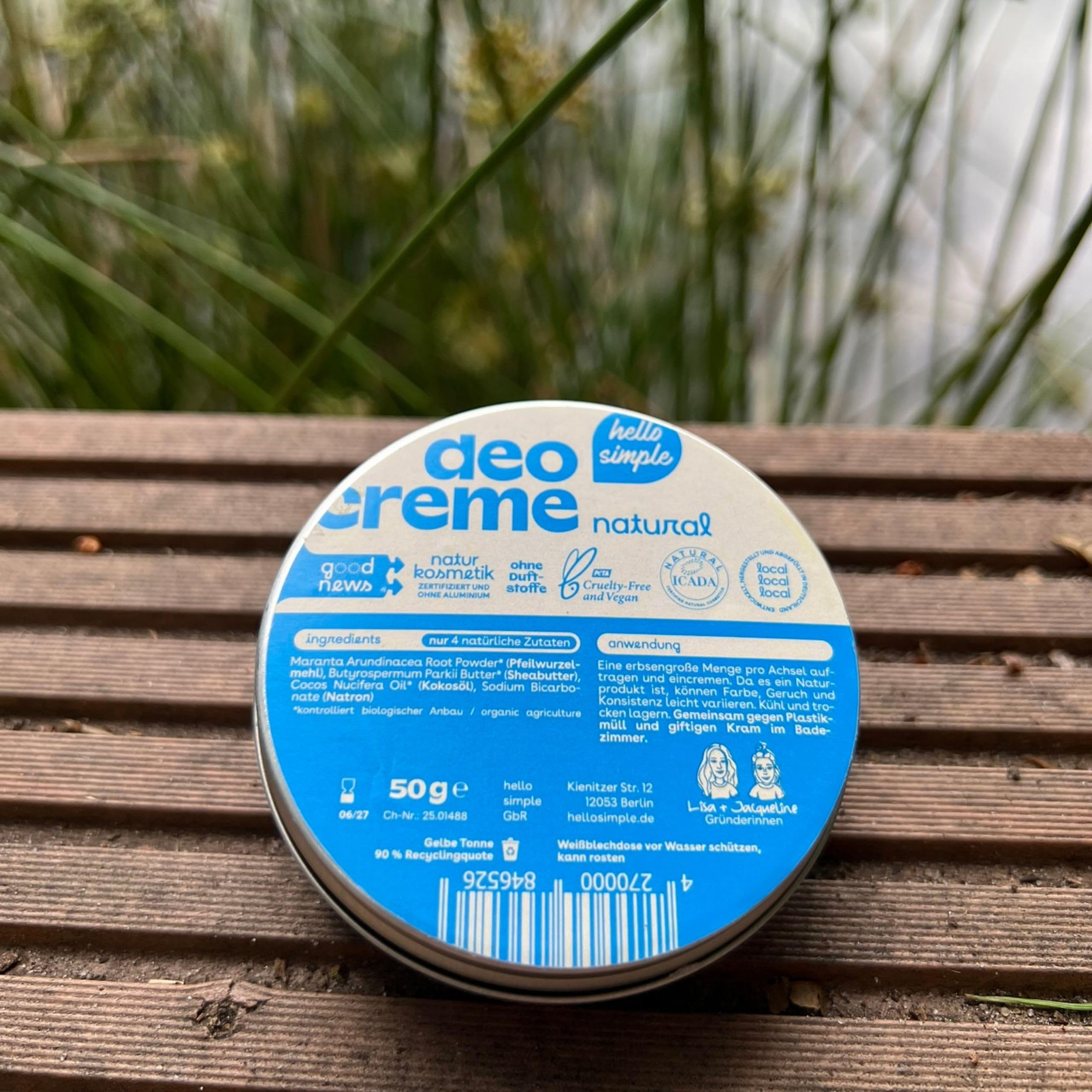 Deocreme Deodorant Deo (50 g - SAVE THE OCEANS! - Naturkosmetik ohne Aluminium, vegan, bio, plastikfrei (Mix, 3 Gläser: Natural, Limette-Zypresse, Palmarosa-Lavendel)