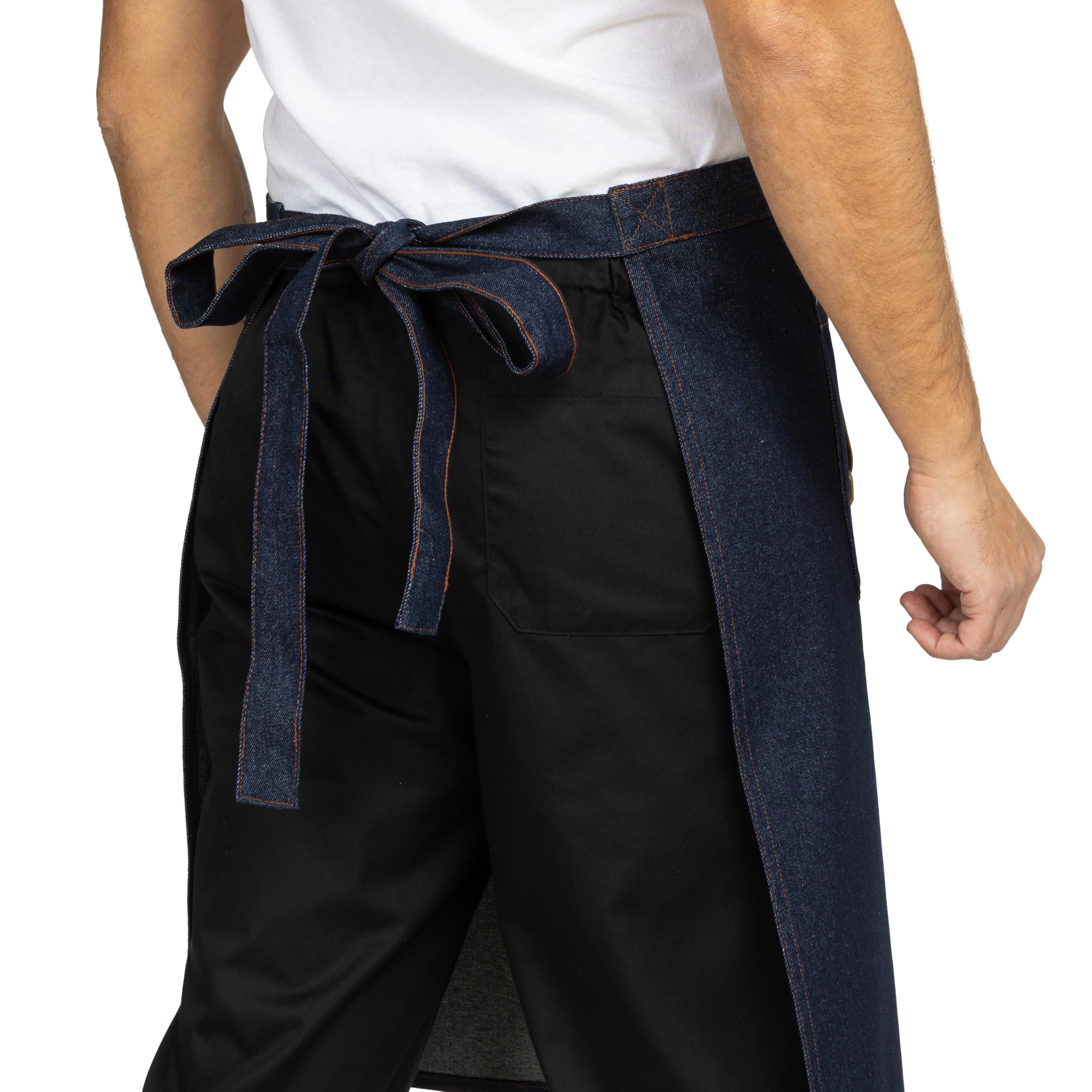 PALLTEX GERARD Grembiule da Lavoro Unisex – Grembiule in Tela Premium con Bretelle Regolabili e Tasche Multiple per Cucina, Ristorante, Bar, BBQ, Artigianato e Altro
