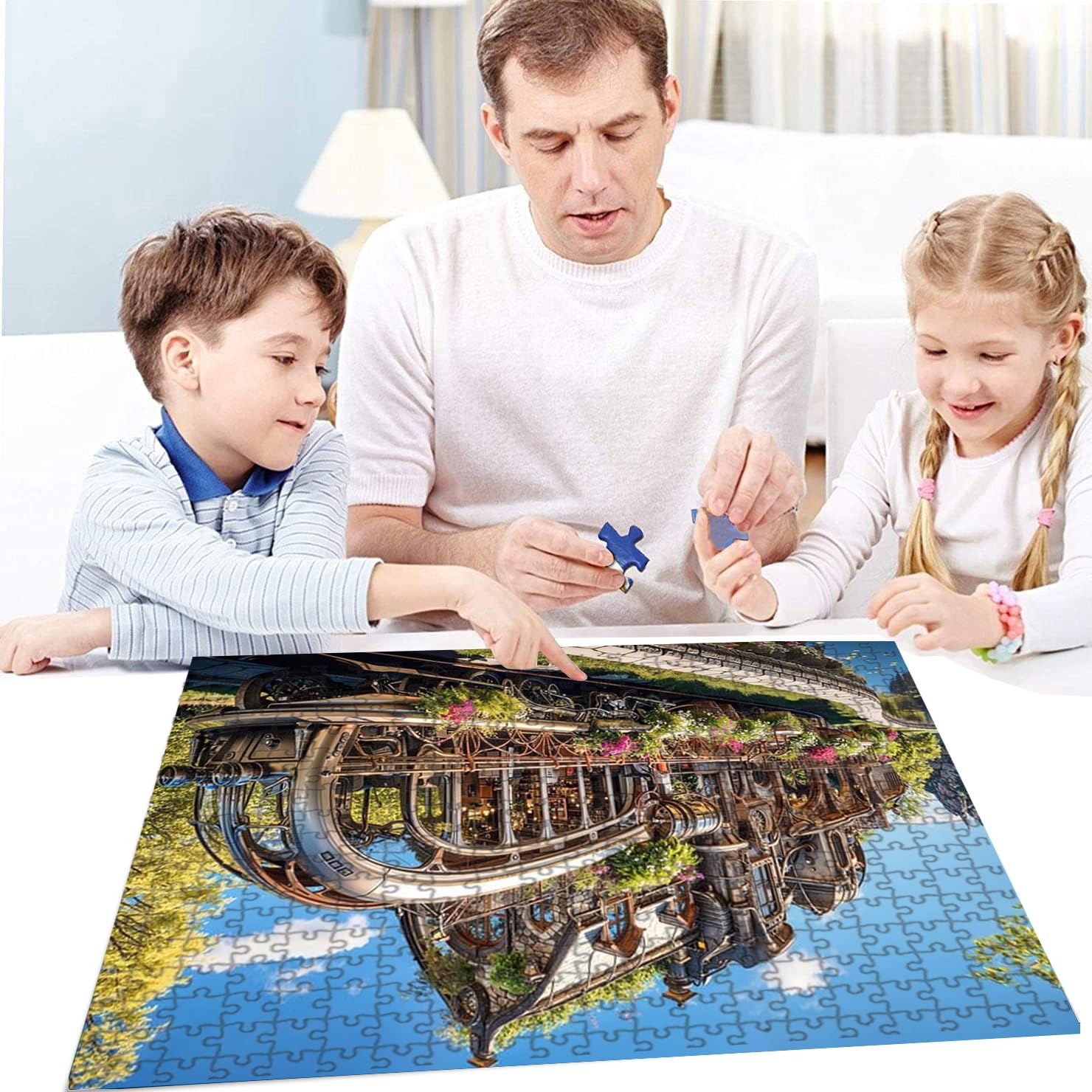Fantasy Steam Train, Puzzle Da 2000 Pezzi, Puzzle Per Pensare Positivo, Intrattenimento Per Feste, Gioco Da Tavolo E Regalo Più Soddisfacente, Puzzle Divertente. Puzzle Da 2000 Pezzi