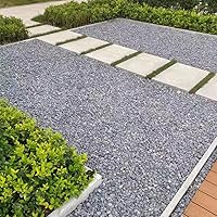 Vista 4 de Grava para suculentas y cactus de 10 libras, guijarros pulidos decorativos naturales de 1/5 pulgadas para paisajismo, rocas de río gris