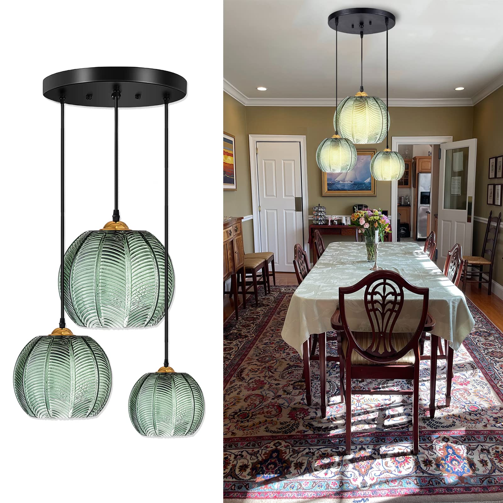 Moderne keuken eiland hanglamp armatuur met witte bol glazen kap verstelbare lengte plafond hangende lamp kroonluchter voor eetkamer slaapkamer Present