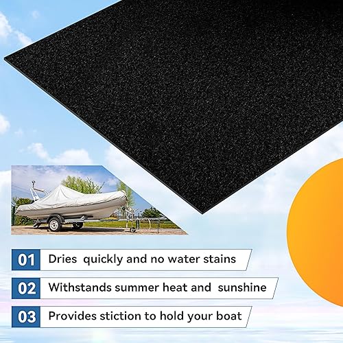 Miniatura 4 de Timgle Alfombra de poliéster para remolques de barcos, accesorios para remolques de barcos, piezas de remolque marino, acolchado para remolques de