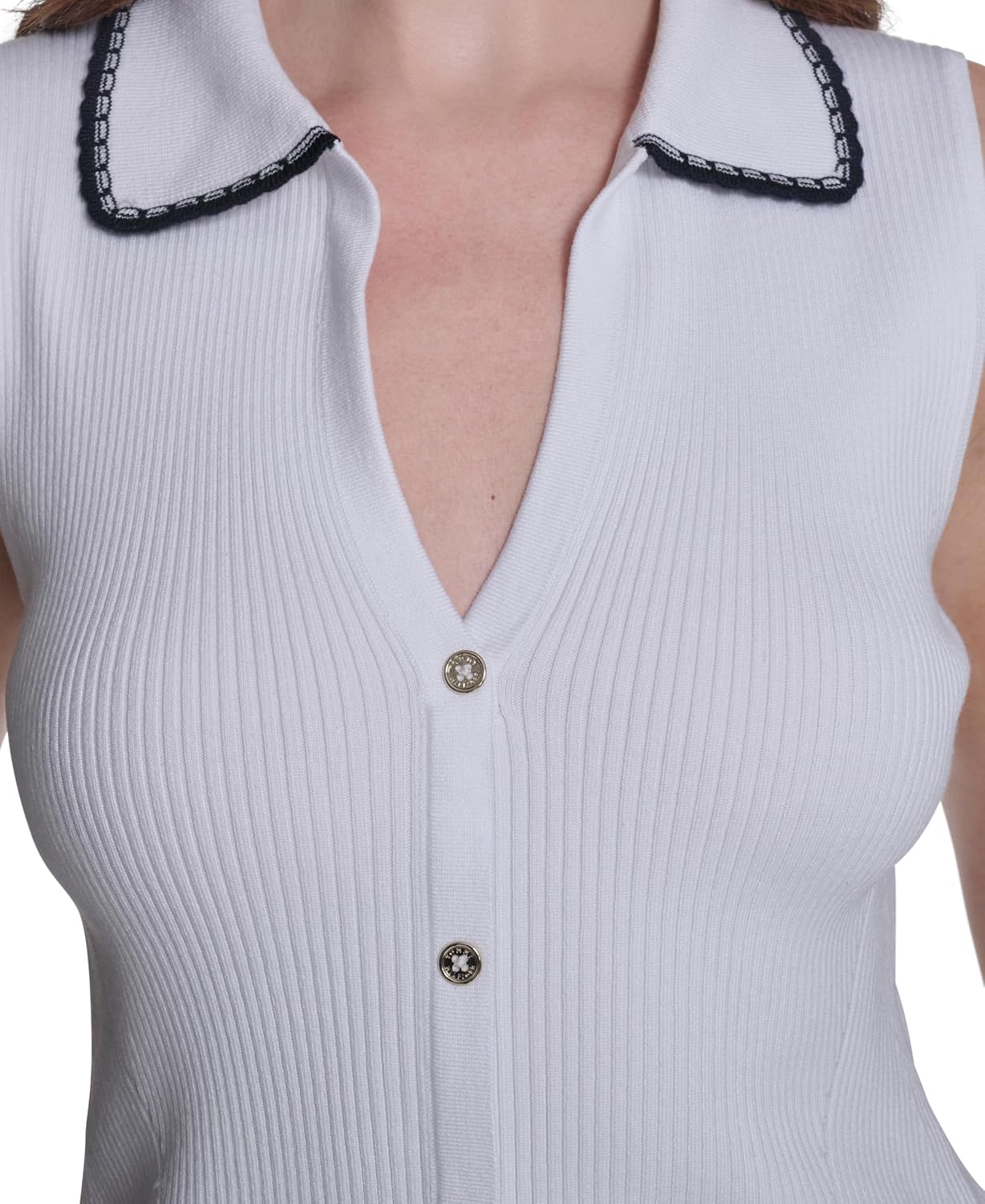 Tommy Hilfiger Women's Polo Sweater Sleeveless Top