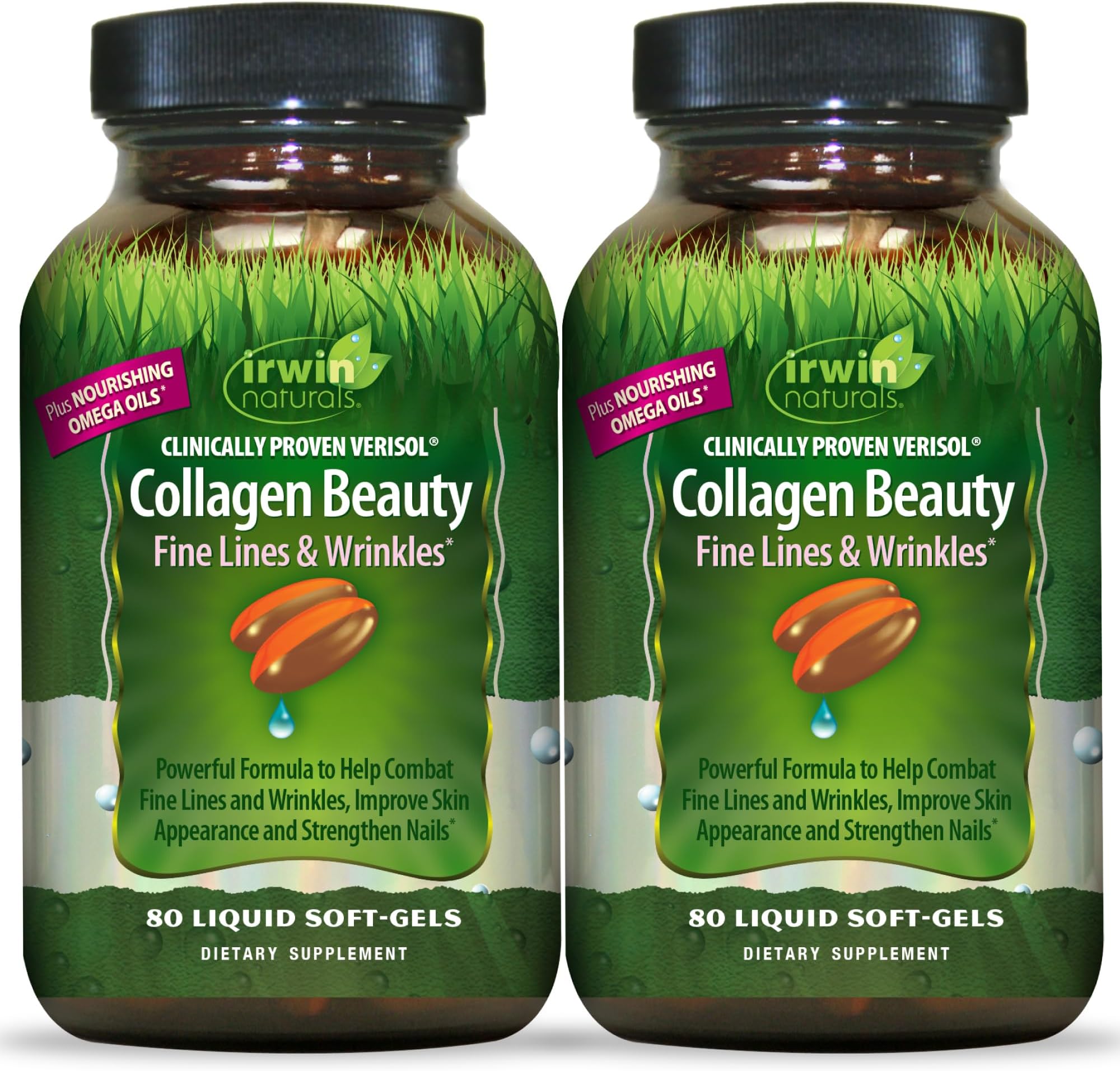 Irwin Naturals Collagen Beauty Supplement Hair Skin and Nails (2 Pack)