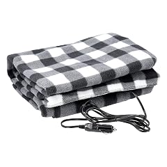 Heated Blanket - 12-Volt Electric Blanket for Car Truck SUV or RV - Portable Winter Car Accessories for