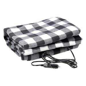 Heated Blanket - 12-Volt Electric Blanket for Car Truck SUV or RV - Portable Winter Car Accessories for
